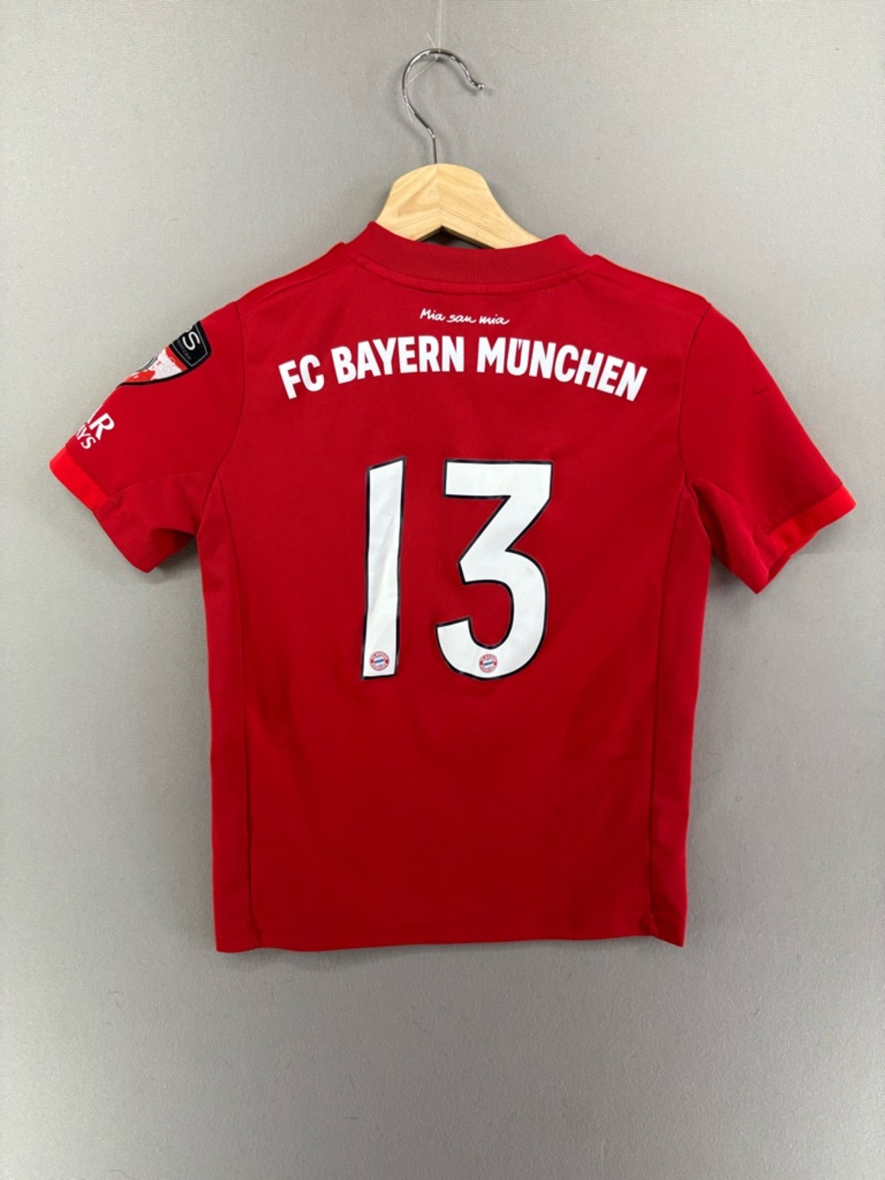 FC Bayern Munchen Adidas Youth Small Jersey Red T-Mobile Home Qatar #13 - Picture 6 of 10